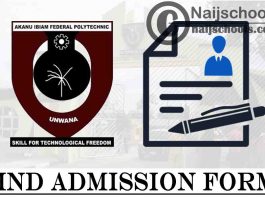 Akanu Ibiam Federal Polytechnic HND Full-Time Admission Form for 2021/2022 Academic Session | APPLY NOW