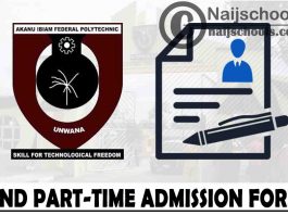 Akanu Ibiam Federal Polytechnic HND Part-Time Admission Form for 2021/2022 Academic Session | APPLY NOW
