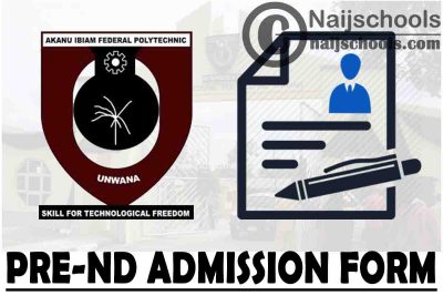 Akanu Ibiam Federal Polytechnic Pre-ND Admission Form for 2021/2022 Academic Session | APPLY NOW