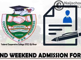 Federal Cooperative College (FCC) Oji River HND Weekend Admission Form for 2021/2022 Academic Session | APPLY NOW
