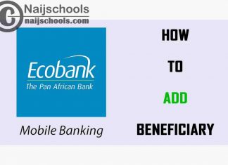How to Add a New Beneficiary on Ecobank Mobile Banking Android & iOS App