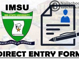 Imo State University (IMSU) Direct Entry Screening Form for 2021/2022 Academic Session | APPLY NOW