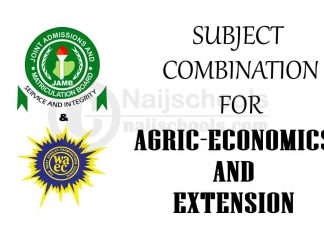 Subject Combination for Agric-Economics and Extension