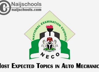 Most Expected Topics in 2023 NECO Auto Mechanics SSCE & GCE | CHECK NOW