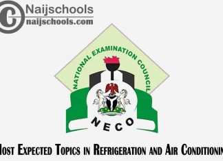 Most Expected Topics in 2023 NECO Refrigeration and Air Conditioning SSCE & GCE | CHECK NOW