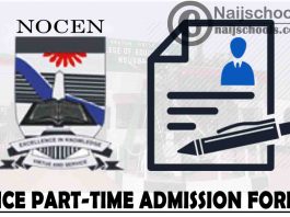 Nwafor Orizu College of Education Nsugbe (NOCEN) NCE Part-Time Admission Form for 2021/2022 Academic Session | APPLY NOW