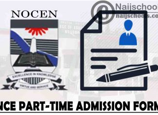 Nwafor Orizu College of Education Nsugbe (NOCEN) NCE Part-Time Admission Form for 2021/2022 Academic Session | APPLY NOW
