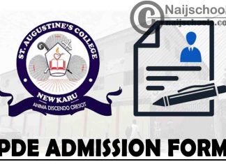 St. Augustine's College of Education PDE Admission Form for 2021/2022 Academic Session | APPLY NOW