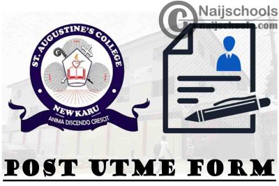 St. Augustine's College of Education Post UTME (NCE Admission) Form for 2021/2022 Academic Session | APPLY NOW