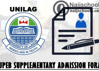 UNILAG JUPEB Supplementary Admission Form 2024/25