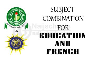 JAMB and WAEC Subject Combination for Education and French