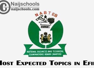 Most Expected Topics in 2023 NABTEB Efik Exam
