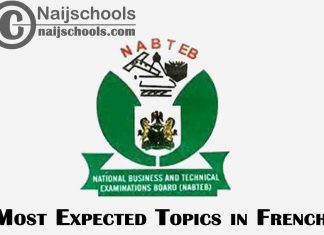 Most Expected Topics in 2023 NABTEB French Exam