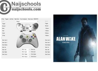 Alan Wake Remastered X360ce Settings for PC Joypad