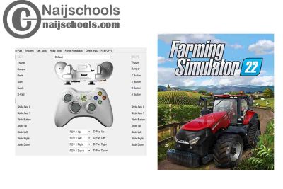 Farming Simulator 22 X360ce Settings for  PC Joypad