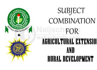 Subject Combination for Agricultural Extension and Rural Development