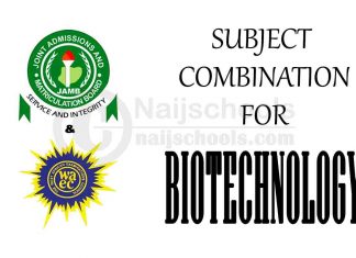 JAMB & WAEC Subject Combination for Biotechnology