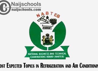 Expected Topics in NABTEB Refrigeration and Air Conditioning