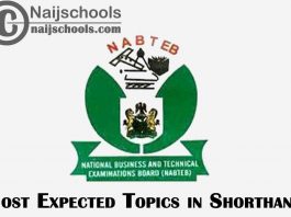 Most Expected Topics in 2023 NABTEB Shorthand Exam