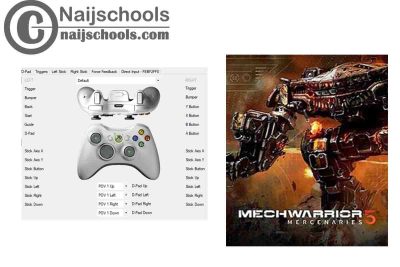  MechWarrior 5: Mercenaries X360ce Settings for Joypad