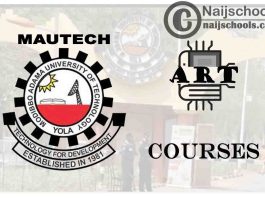 MAUTECH Courses for Art Students to Study; Full List