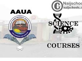AAUA Courses for Science Students to Study; Full List