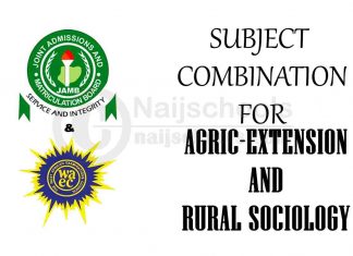 Subject Combination for Agric-Extension and Rural Sociology
