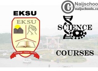 EKSU Courses for Science Students to Study; Full List