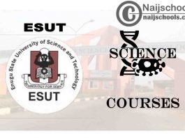 ESUT Courses for Science Students to Study; Full List