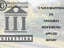 List of Universities in Nigeria Offering Applied Botany