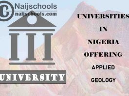 List Universities in Nigeria Offering Applied Geology