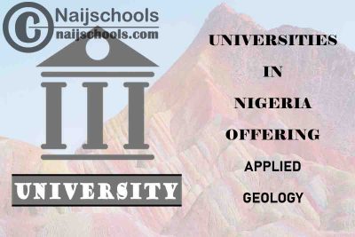 List Universities in Nigeria Offering Applied Geology