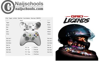 Grid Legends X360ce Settings for Any PC Gamepad