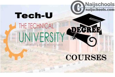 Degree Courses Offered in Tech-U Ibadan for Students