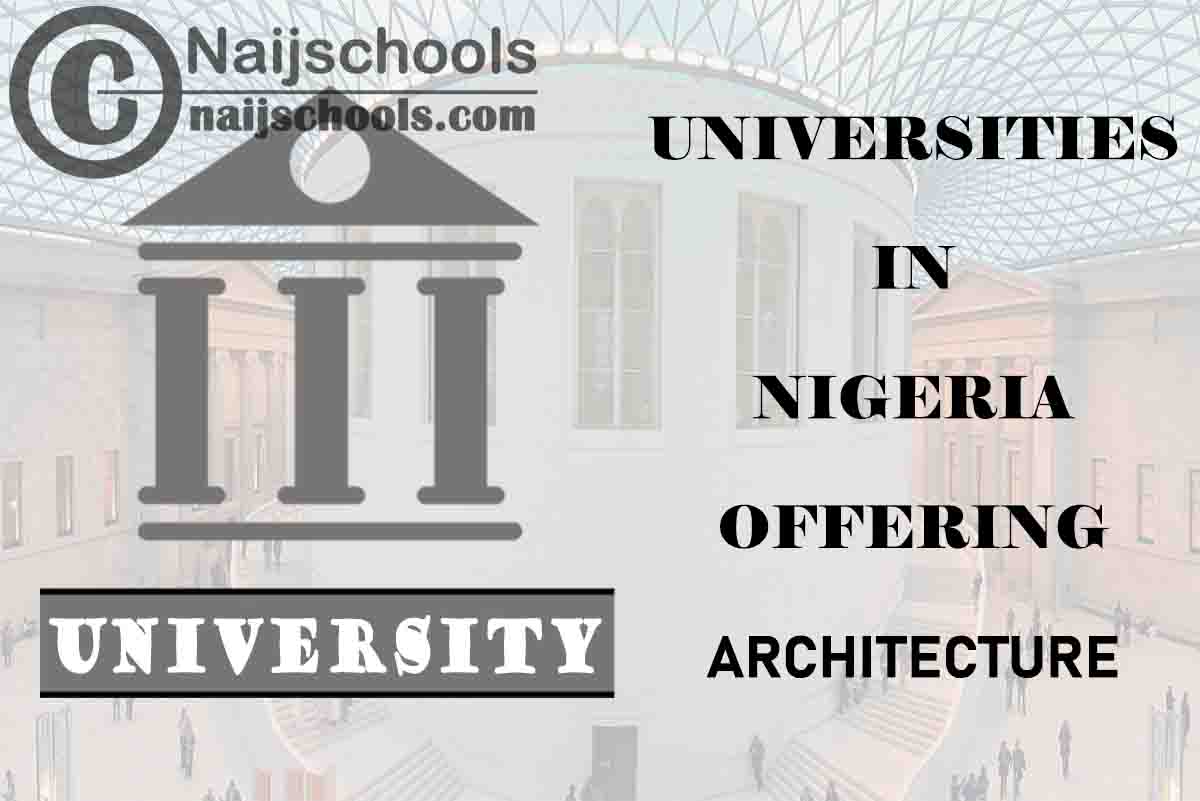 Universities in Nigeria Offering Architecture: Federal/State/Private