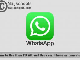 Use WhatsApp On PC Without Web browser, Phone Or Emulator