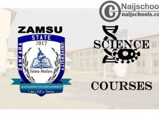ZAMSU Courses for Science Students to Study; Full List
