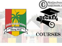 Degree Courses Offered in Obong University