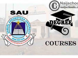 Degree Courses Offered in SAU for Students