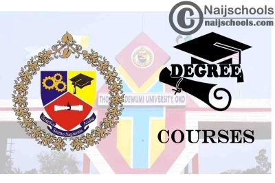 Degree Courses Offered in Thomas Adewumi University