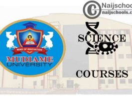 Mudiame University Courses for Science Students