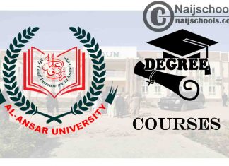 Degree Courses Offered in Al-Ansar University