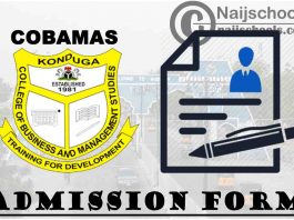 COBAMAS Konduga Admission Form for 2023/2024 Session
