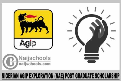 Nigerian Agip Exploration (NAE) Post Graduate Scholarship 2023