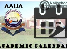 AAUA Academic Calendar for 2023/24 Session 1st/2nd Semester