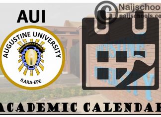 AUI Academic Calendar 2023/24 Session 1st/2nd Semester