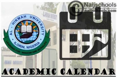Al-Hikmah University  Academic Calendar 2023/2024 Session
