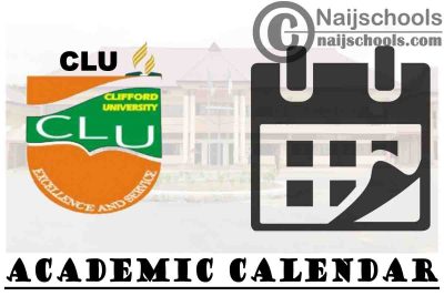 CLU Academic Calendar 2023/24 Session 1st/2nd Semester