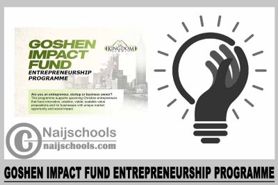 Goshen Impact Fund Entrepreneurship Programme 2023