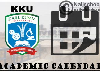 KKU Academic Calendar for 2023/24 Session 1st/2nd Semester